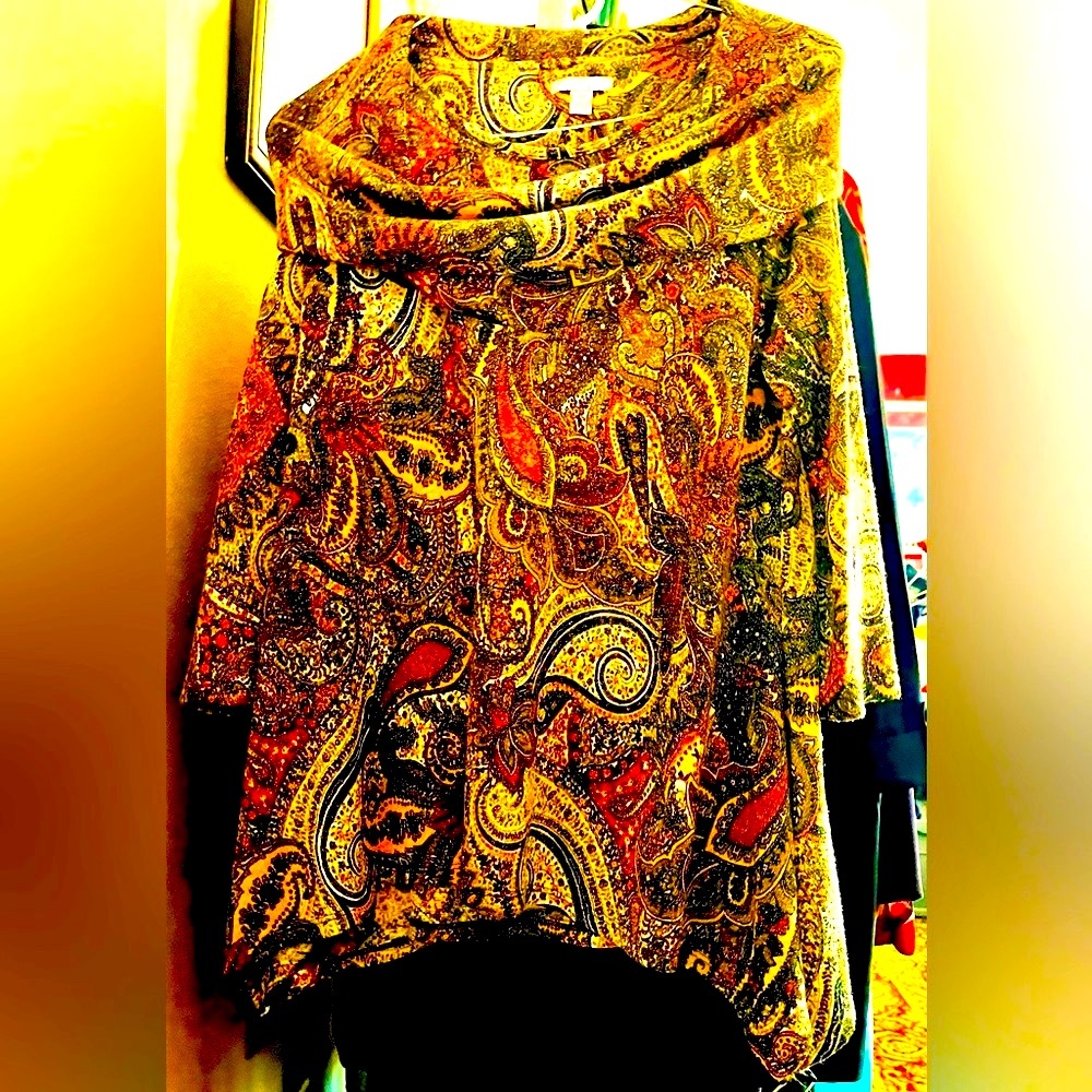EST. 1946 Layered Sweater with gold & chrome colors